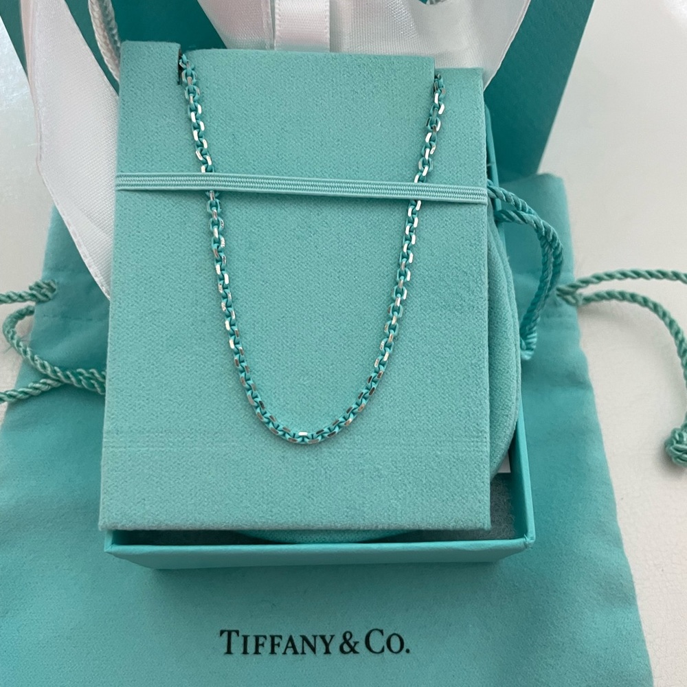 Tiffany & Co blue‎ enamel chain